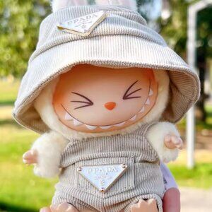 Clothing Set for Labubu with Hat and Jumpsuit